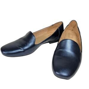 Naturalizer Emeline Slip On Loafer Women's 7.5 Blue Leather Business Travel Shoe